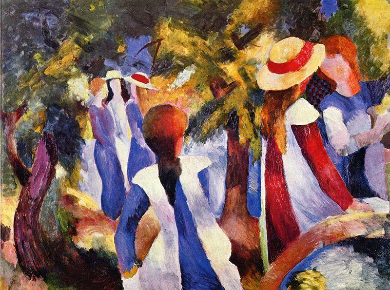 August Macke Madchen im Grunen china oil painting image